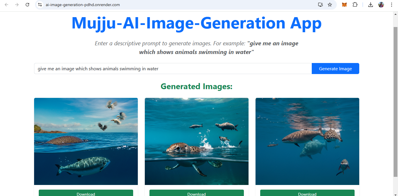 Mujju's AI Image Generation App