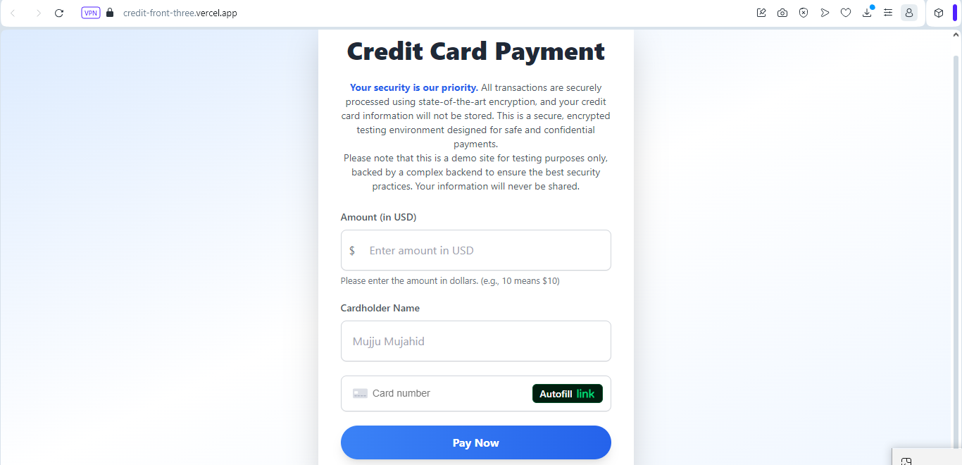 Mujju's Payment Gateway